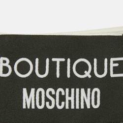 Boutique Moschino White Collar Print Crepe Sleeveless Top S