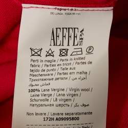 Pre Owned Boutique Moschino Pink Button Intarsia Wool Knit Turtle Neck Sweater M