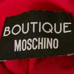 Pre Owned Boutique Moschino Pink Button Intarsia Wool Knit Turtle Neck Sweater M