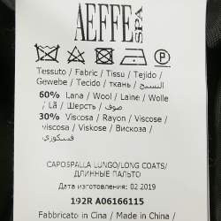 Pre Owned Boutique Moschino Blue Wool Blend Single Breasted Long Coat S