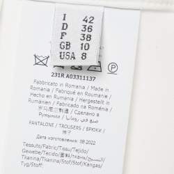 Pre Owned Boutique Moschino White Bow Print Crepe Shorts M