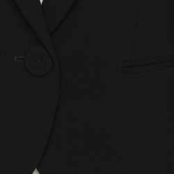 Pre Owned Boutique Moschino Black Crepe Bow Single Breasted Blazer S