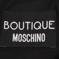Pre Owned Boutique Moschino Black Crepe Bow Single Breasted Blazer S