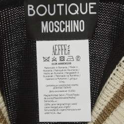 مملوكة مسبقًا Boutique Moschino Black Knit Button Front Hooded Cardigan M