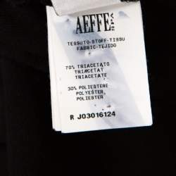 Pre Owned Boutique Moschino Black Crepe High Waist Elasticized Waist Pants M