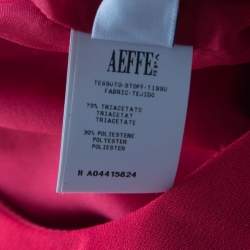 Pre Owned Boutique Moschino Red Crepe Knit Ruffle Front Sleeveless Shift Dress M