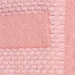 Pre Owned Boutique Moschino Pink Tweed Lace Trimmed Cropped Jacket S 