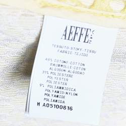 Pre Owned Boutique Moschino Yellow Textured Cotton Daisy Trimmed Jacket M