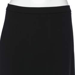 Pre Owned Boutique Moschino Black Crepe Maxi Skirt M