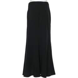 Pre Owned Boutique Moschino Black Crepe Maxi Skirt M