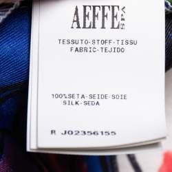 Pre Owned Boutique Moschino Multicolor Floral Printed Ruffled Front Sleeveless Top L