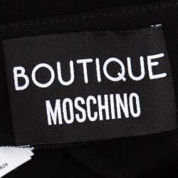 Pre Owned Boutique Moschino Black Acetate Mini Skirt M