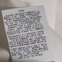 Pre Owned Boutique Moschino White Cotton Ruffle Detail Front Top S