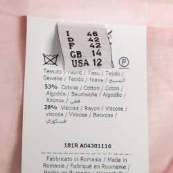 Pre Owned Boutique Moschino Pink Tweed Cut-Out Back Bow Detail Dress L