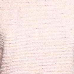 Pre Owned Boutique Moschino Pink Tweed Cut-Out Back Bow Detail Dress L