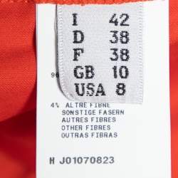 مملوكة مسبقًا Boutique Moschino Orange Cotton Pleated Belted Skirt M