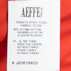 مملوكة مسبقًا Boutique Moschino Orange Cotton Pleated Belted Skirt M