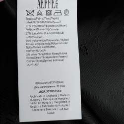 Pre Owned Boutique Moschino Color-Block Crepe & Leather Single Breasted Blazer M