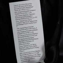 Pre Owned Boutique Moschino Color-Block Crepe & Leather Single Breasted Blazer M