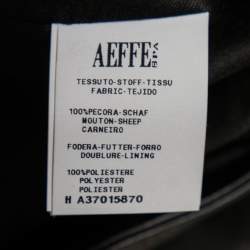 Pre Owned Boutique Moschino Black Leather Zip Embellished Cropped Jacket M