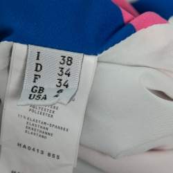 Pre Owned Boutique Moschino Multicolor Printed Jersey Sleeveless Maxi Dress S