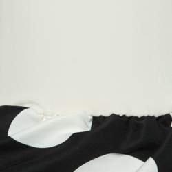 Pre Owned Boutique Moschino Cream Stretch Knit Ruffled Hem Top S