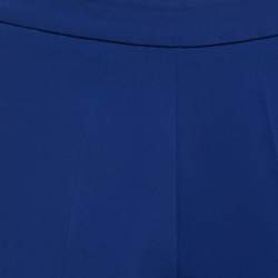 Pre Owned Boutique Moschino Blue Crepe Stretch Bow Detail Trousers M