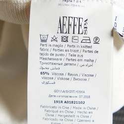 Pre Owned Boutique Moschino White Knit Midi Skirt S