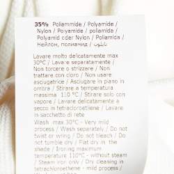 Pre Owned Boutique Moschino White Knit Midi Skirt S