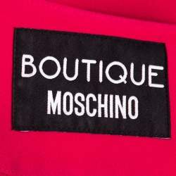 Pre Owned Boutique Moschino Pink Crepe Oversize Button Detail Top S