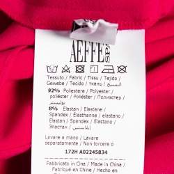 Pre Owned Boutique Moschino Pink Crepe Oversize Button Detail Top S