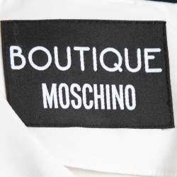 Pre Owned Boutique Moschino Color Block Crepe Short Sleeve Dress M