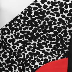 Pre Owned Boutique Moschino Color Block Crepe Short Sleeve Dress M