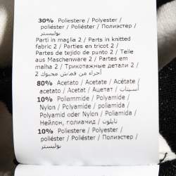 Pre Owned Boutique Moschino Black Patterned Lurex Knit Button Front Dress M