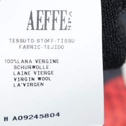 Pre Owned Boutique Moschino Black Heart Printed Wool & Satin Pullover L