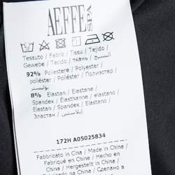 Pre Owned Boutique Moschino Black Crepe Oversize Logo Button Detail Cropped Jacket S