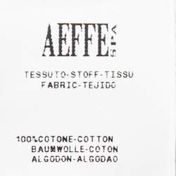 Pre Owned Boutique Moschino White/Black Printed Cotton Ruched Sleeve Sweater L