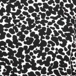 Pre Owned Boutique Moschino White/Black Printed Cotton Ruched Sleeve Sweater L