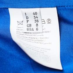 Pre Owned Boutique Moschino Blue Crepe Single-Breasted Blazer S
