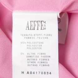 Pre Owned Boutique Moschino Pink Multicolor Printed Sleeveless Midi Dress S