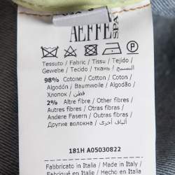 Pre Owned Boutique Moschino Blue Denim Zip Front Belted Top M