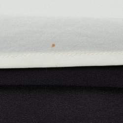 Pre Owned Boutique Moschino Cream/Black Logo Print Crepe Sleeveless Mini Dress S