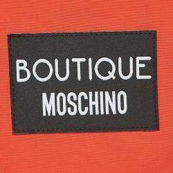 Pre Owned Boutique Moschino Orange Ruffled Cotton Sleeveless Peplum Dress S