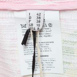 Pre Owned Boutique Moschino Pink Lemon Print Cotton Mini Skirt M