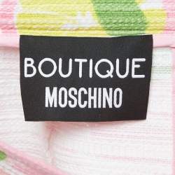 Pre Owned Boutique Moschino Pink Lemon Print Cotton Mini Skirt M