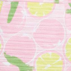 Pre Owned Boutique Moschino Pink Lemon Print Cotton Mini Skirt M