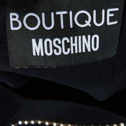 Pre Owned Boutique Moschino Black Crepe Studded Shift Dress M
