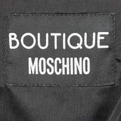 Pre Owned Boutique Moschino Black Lace Peplum Top S