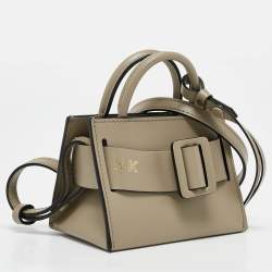 Boyy Khaki Green Leather Micro Bobby Charm Bag