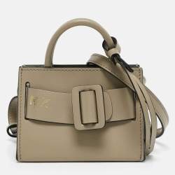 Boyy Khaki Green Leather Micro Bobby Charm Bag